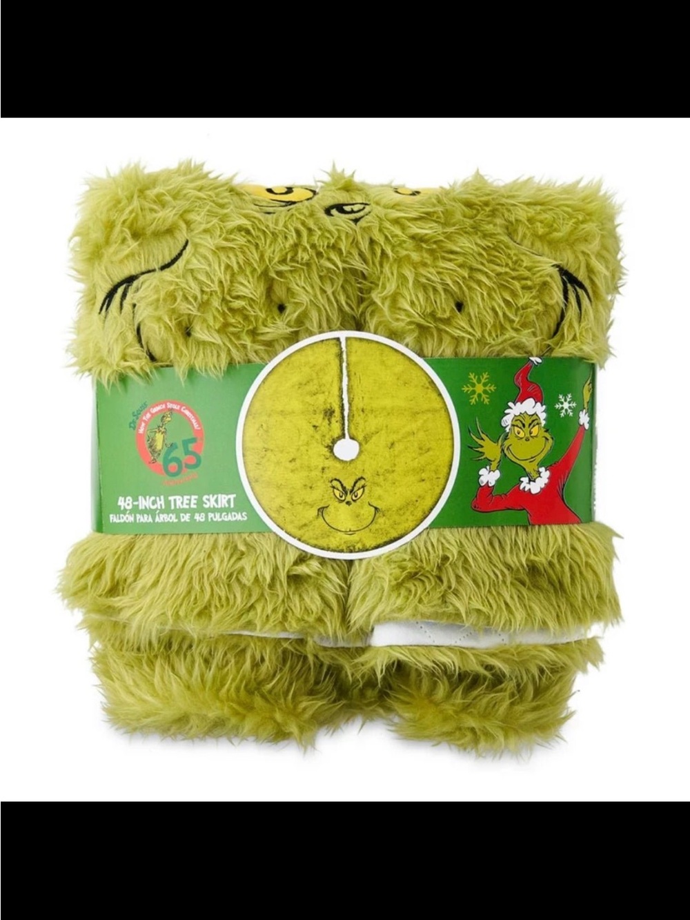 Source Unknown Grinch Green Furry 48-Inch Tree Skirt